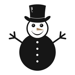 snowman with a broom