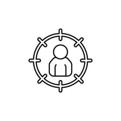 Icon a target audience, isolated against a clean background.