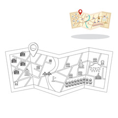 Maps illustration vector 