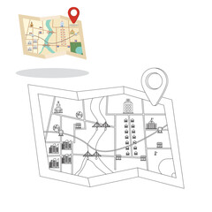 Maps illustration vector 