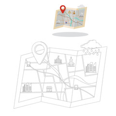 Maps illustration vector 