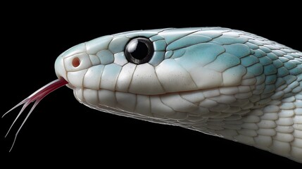 Close-up view of a snake's head.