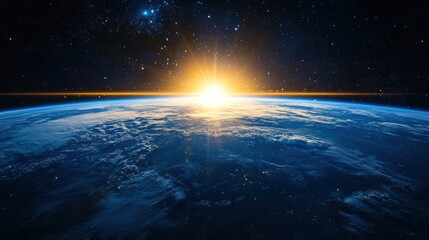 Earth sunrise from space