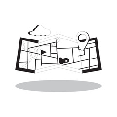 Maps illustration vector 