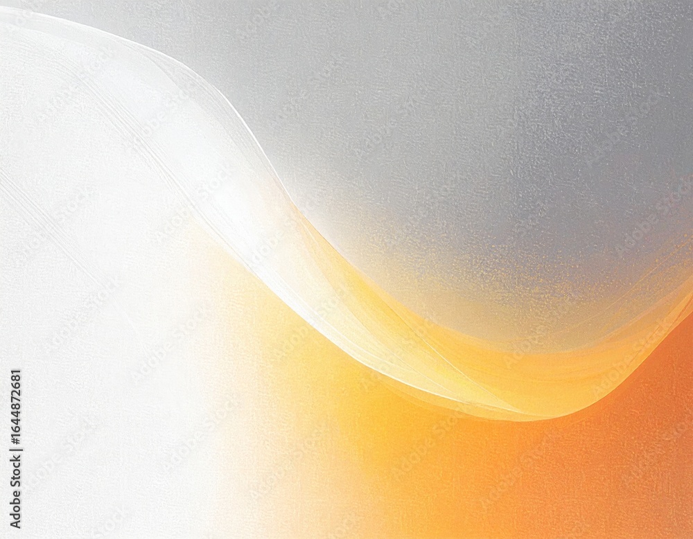 Poster abstract orange and yellow waves flow across a vibrant background, creating a dynamic and futuristic