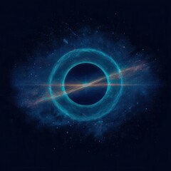 Fototapeta premium galactic ring with star center cosmic abstract logo