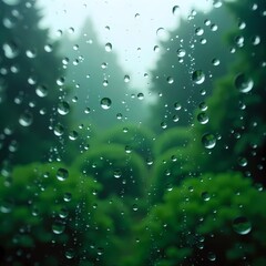 water drops on glass