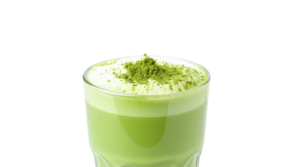 A healthy, fresh green smoothie with kiwi is served in a glass bowl