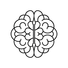 Brain line art, brain line art vector