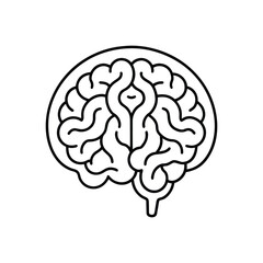 Brain line art, brain line art vector