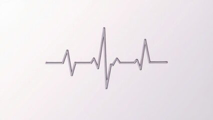 Heart Rate. Gray heartbeat line cardiology pulse health monitor concep