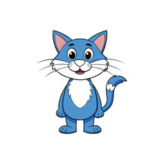 Cat illustration vector, cute cartoon cat vector