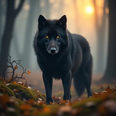 portrait of a black dog