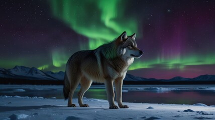 wolf howling at the moon
