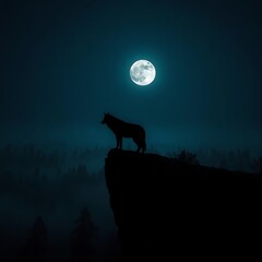 wolf howling at the moon