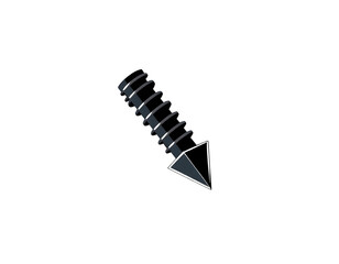 Black Screw with Arrowhead Tip