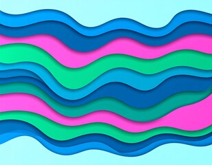 Obraz premium Abstract wavy layers of vibrant colors