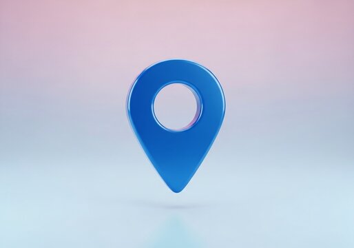 3D location icon, map, pointer