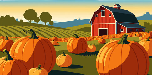 The Pumpkin Patch - A Classic Autumn Scene