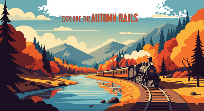 A Scenic Railway Journey in Autumn