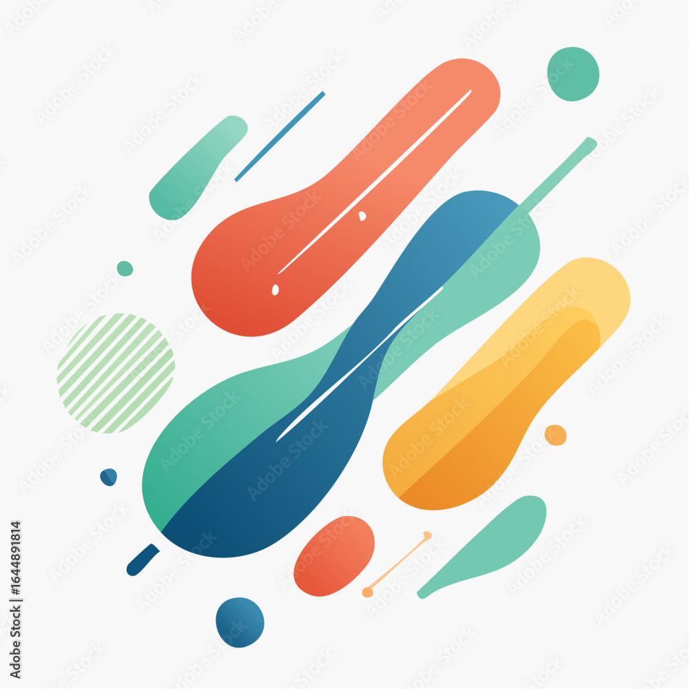 Leinwandbilder abstract flat shapes morph smoothly in a clean minimal loop.