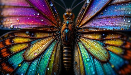 Stunning butterfly with vibrant colors and intricate details, a captivating natural wonder for design projects