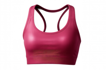 Pink sports bra highlighting breathable fabric, streamlined silhouette, supporting high-performance fitness activities and athletic styling