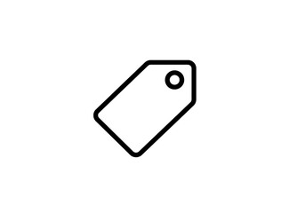 Abstract Tag Icon Minimalist Digital Label Design Element isolated on transparent background