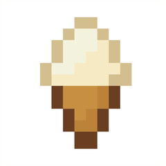 Pixel art ice cream icon – cute retro 8-bit illustration