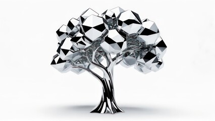 Abstract chrome tree