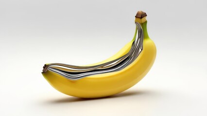 Abstract banana with lines