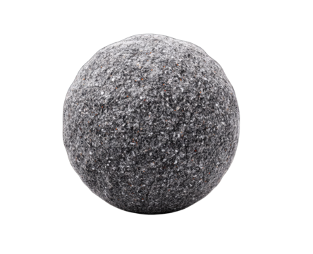 Gray sphere, textured with small specks