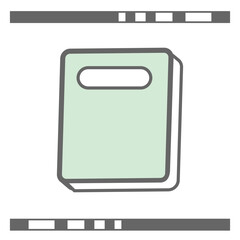 Illustration of a Vocabulary Study Book with Label