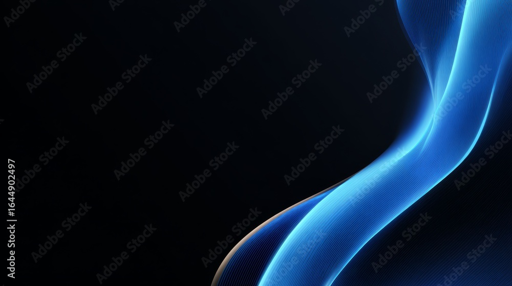 Poster ethereal blue smoke gracefully unfurls across a deep black background creating a captivating and mys