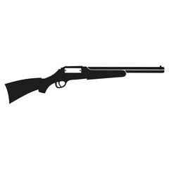 Side Profile of a Black Pump-Action Shotgun