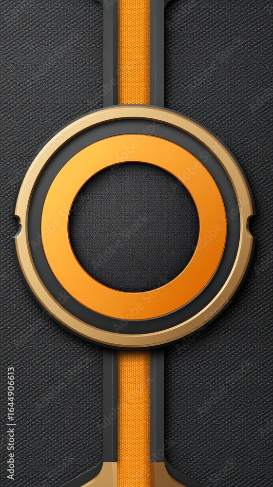 Poster elegant black and gold abstract background featuring a prominent shimmering golden circle creating a