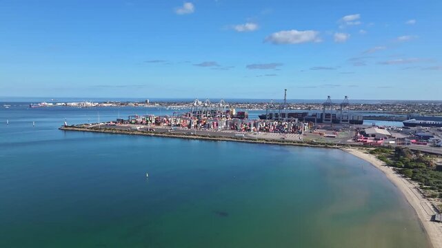 Aerial view of Victoria International Container Terminal