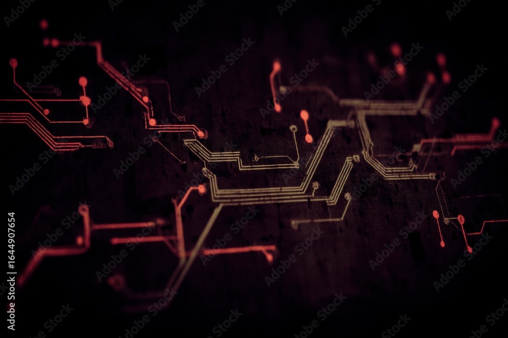 Poster x-default abstract circuit board texture