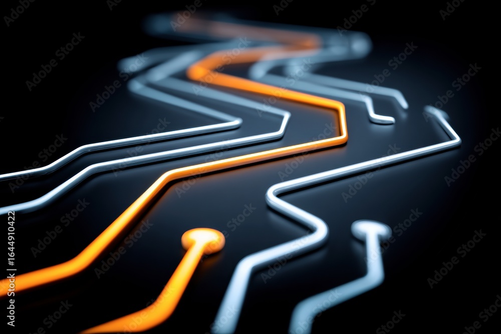 Aufkleber x-default abstract technology background with glowing lines