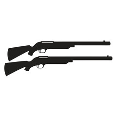 Silhouette of Two Rifles