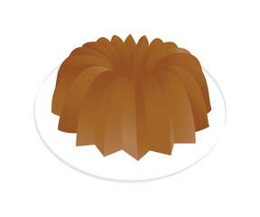 Chocolate Pudding Vector Illustration 