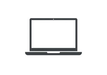 Laptop Computer Mockup Dark Screen Isolated on Black Background Perfect for Technology Presentations Website Design and App Demonstrations isolated on transparent background