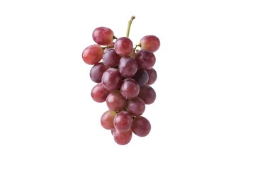 red grapes isolated on white
