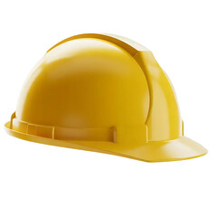 Fototapeta premium Yellow Construction Hard Hat Isolated on Transparent Background