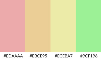 Abstract color palette banner versatile collection of shade and swatch