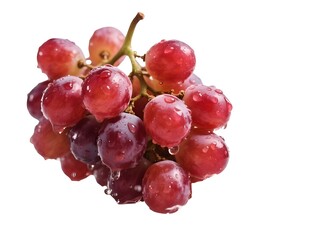 red grapes isolated on white