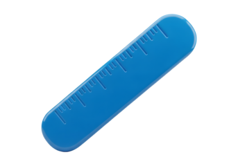 Blue Ruler for Measurement on Transparent Background Education Scale Tool