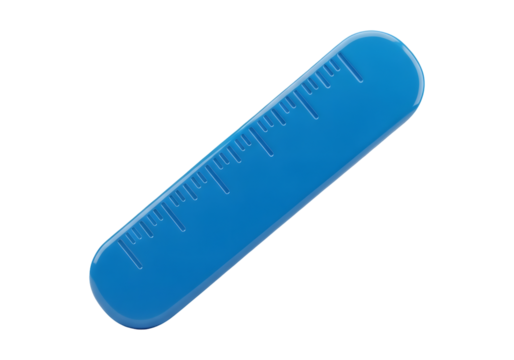 Blue Ruler for Measurement on Transparent Background Education Scale Tool - Powered by Adobe