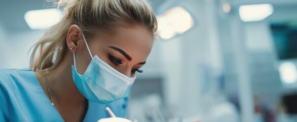 The skilled dentist providing outstanding care in a modern dental clinic.