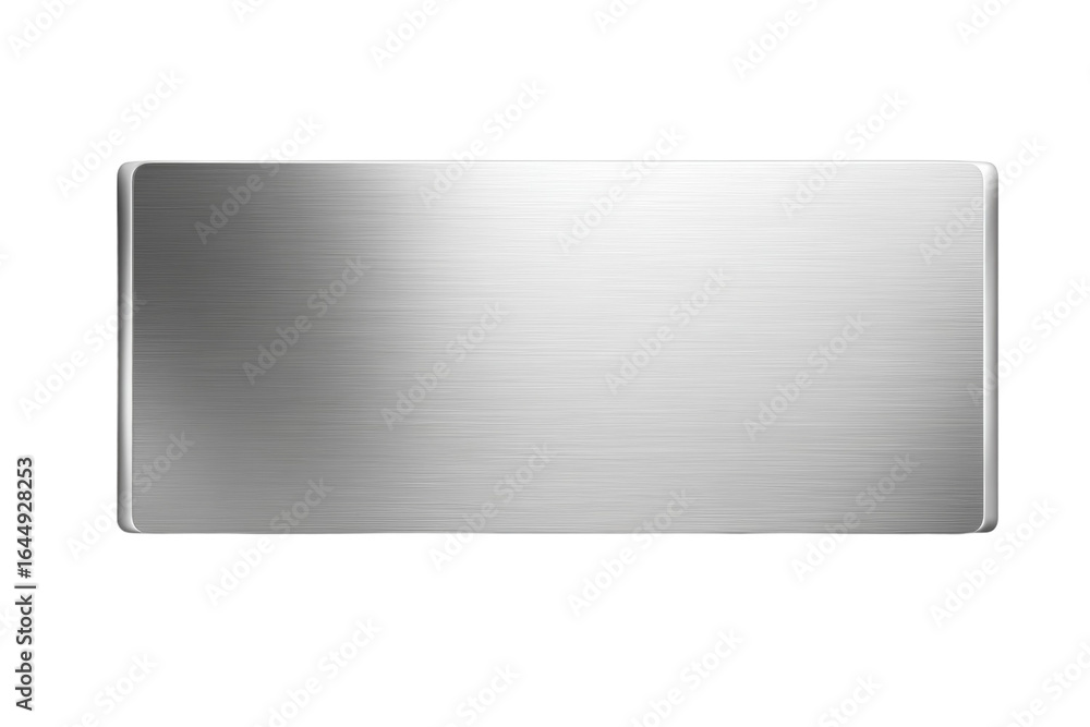 Poster a silver rectangular object with a shiny surface